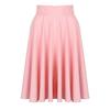 Women Skirt Elastic High Waist A-Line Style Skirt Solid Color Large Hem Skater