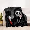 1 шт. Плед Фланелевый с Принтом Ghostface Scream для Улицы - Легкий Мягкий Теплый Всесезонный Плед с HD Печатью для Дивана, Кровати, Путешествий, Кемпинга 038