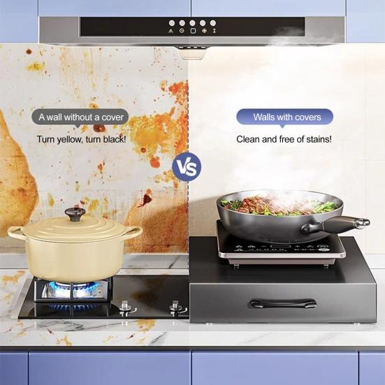 Gas Stove Cover Board with Handle Waterproof Heat-Resistant Easy To Clean Electric Stove Burner Cover Protector