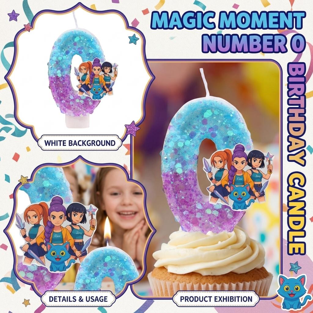 Fashion Cartoon Creative Birthday Candles Party Digital Candles