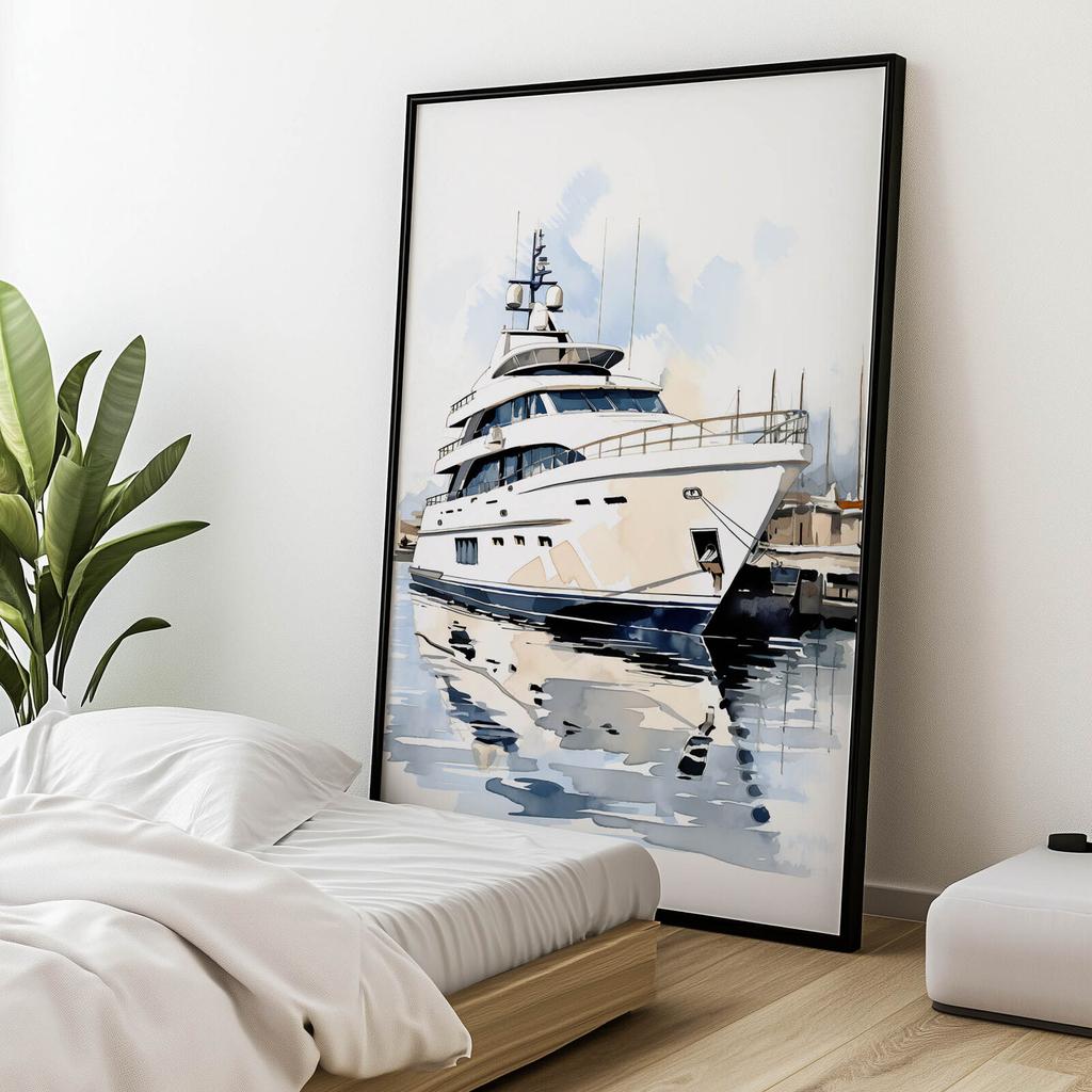 Morskie Refleksy Morskie Refleksy, 30X40 Cm, Rama Drewniana Biała, Papier Matowy 230 Gsm