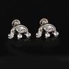 White Cubic Zirconia Earrings 925 Sterling Silver Gold Rhodium Fine Jewelry Gift for Her