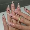 New Product Simple Point Drill Nail Piece Love Nail Art Removable Fake Nail Almond Nail Patch