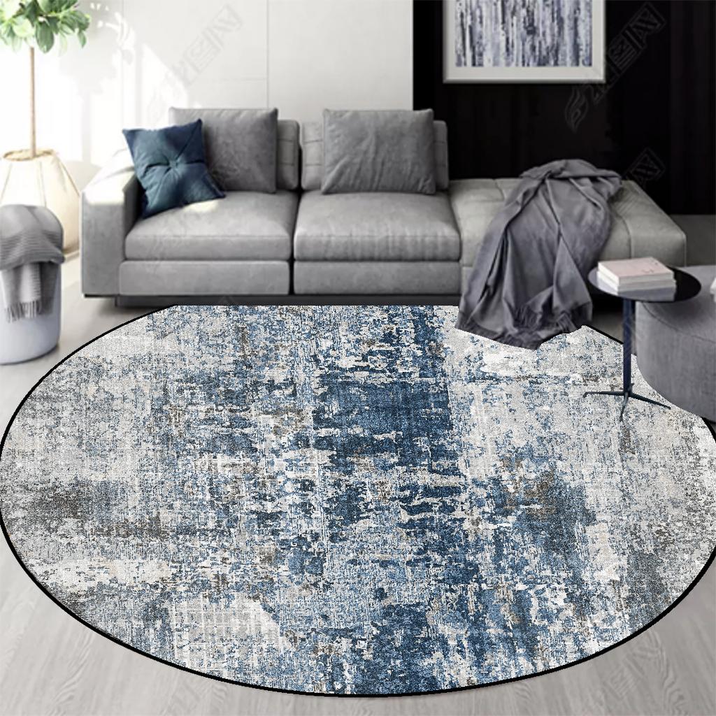 INS Round Carpet Living Room Decoraiton Abstract Luxury Style Large Room Lounge Rug Bedroom Decor Soft Fluffy Study Chair Mat