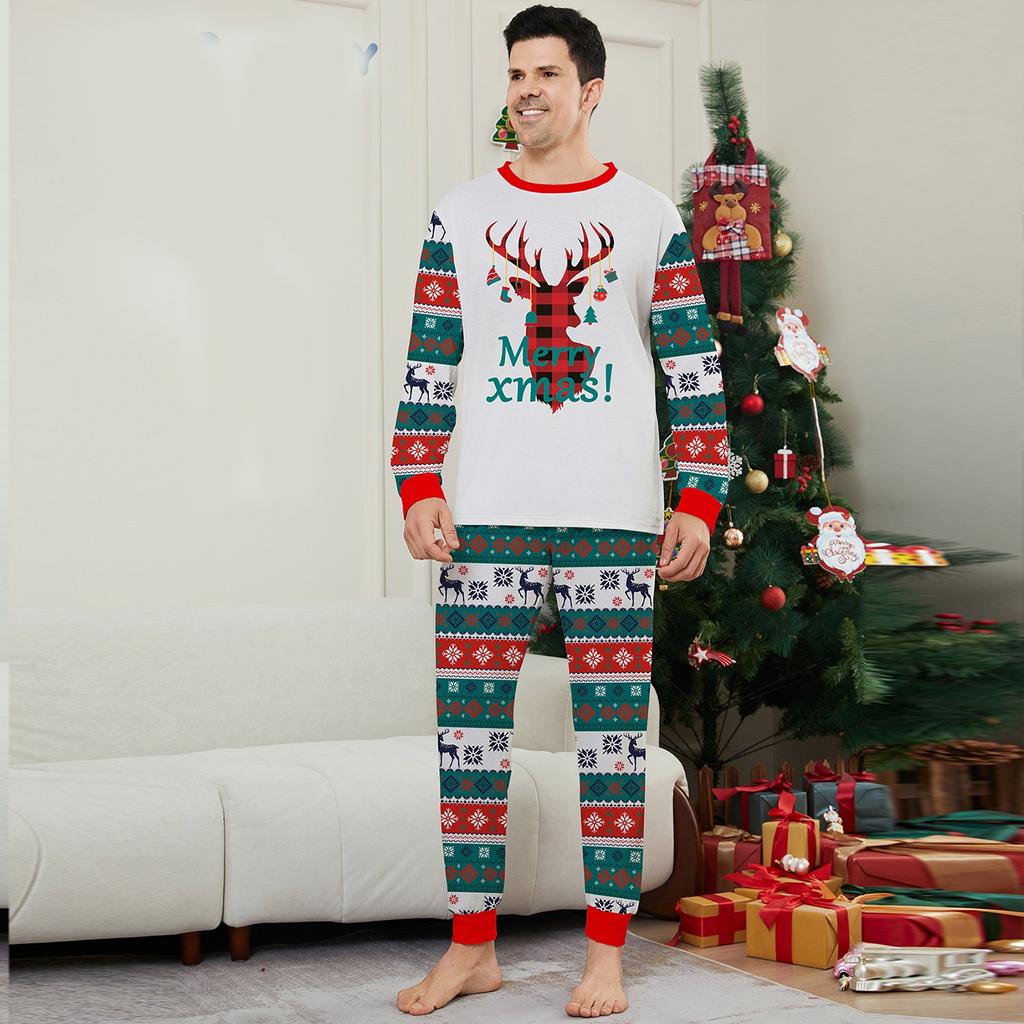 Рождественский комплект для семьи, родителей и детей, предметы интерьера, рождественская пижама, комплект из двух предметов