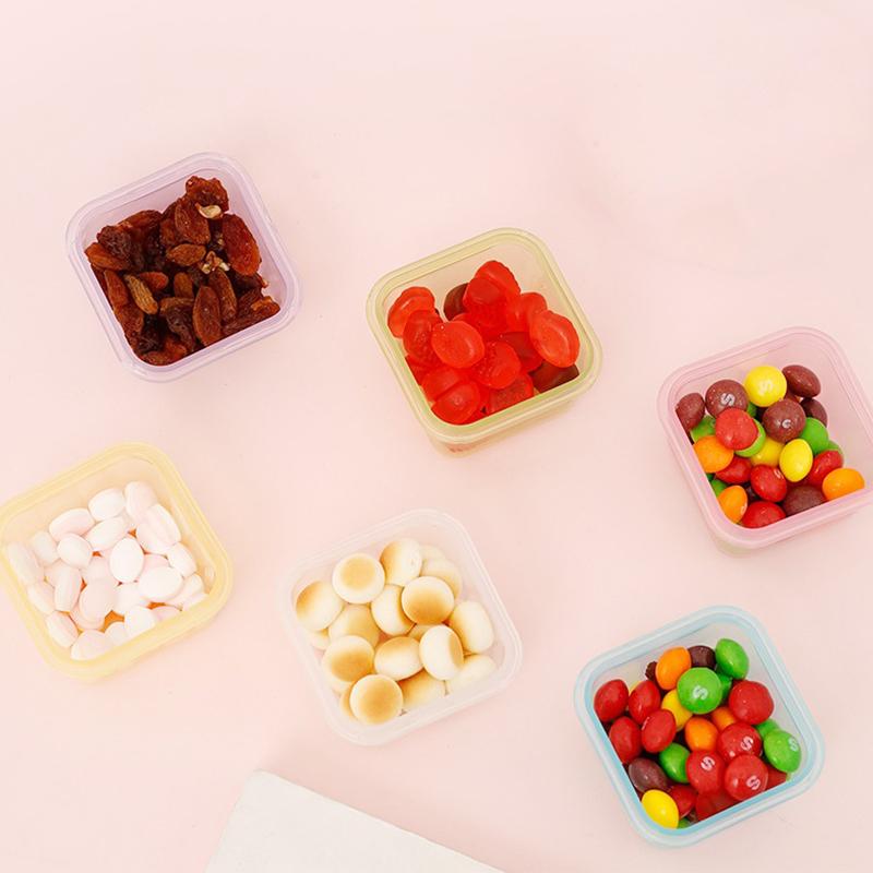 6 шт. контейнер для хранения продуктов, маленькие пластиковые влагонепроницаемые контейнеры, мини-коробка для хранения на кухне с герметичной крышкой, кухонные принадлежности