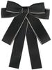 Bowknot Bow Tie Ribbon Brooch Wedding Party Pin Bow Tie Black One Size [Elerevyo] Women's Pre-Tied