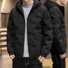 Men's Down Jacket Winter Fashion Casual All-match Youth Warm Short Hooded Solid Color White Duck Down Jacket