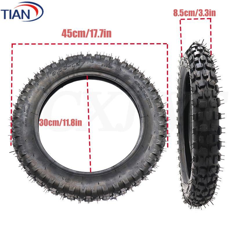 12 inch3.00-12 inner outer tire for Dirt Pit Bike Motocross Off Road Motorcycle