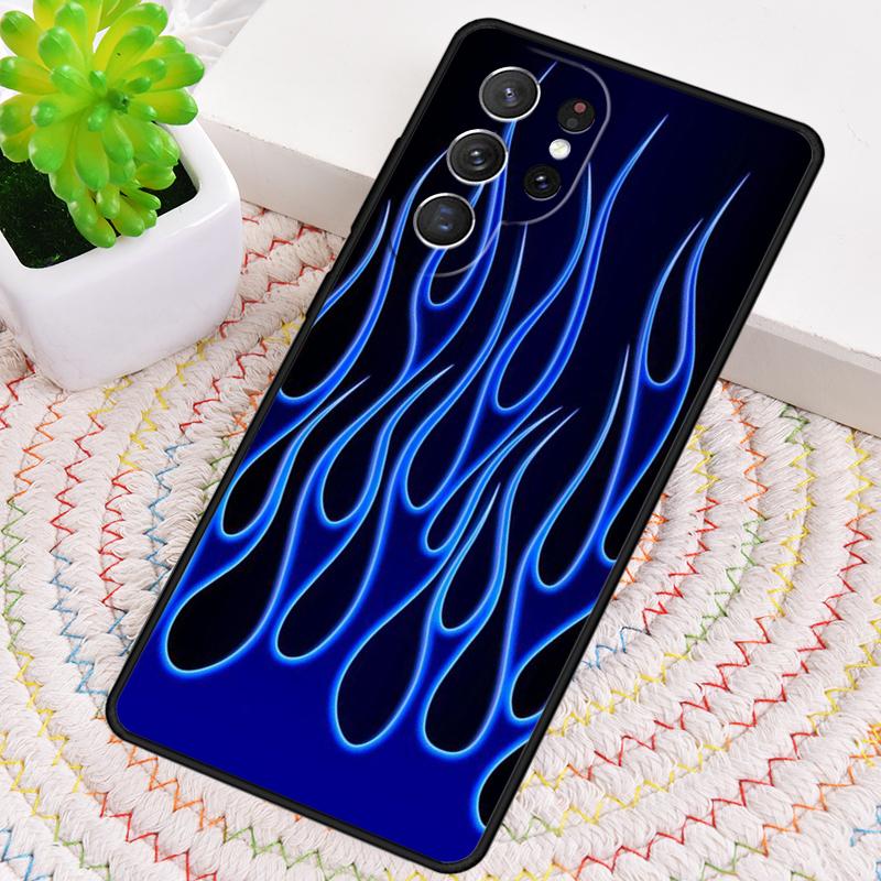 Зеленое пламя Силиконовый чехол для телефона для Samsung Galaxy note 10 pro S26 S25 S24 S23 S22 S21 Plus S25Ultra Capa Cover