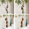 Jute Rope Christmas Bell Ornament Iron Hanging Bell Decor Metal Bell Pendant  Home Holiday Decor