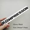 3D KOMPRESSOR Emblem Badge Letters For Benz W203 W204 W211 W210 C SLK Class ABS Glossy Black Chrome Trunk Logo Decal Accessories qqq1