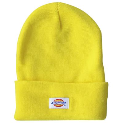 Dickies Базовая Вязаная Шапка-Бини из Акрила Унисекс для Мужчин и Женщин, Однотонная, Идеально Подходит для Сноубординга и Улицы, Цвет Лимон, Один Размер, Шапка/Бини, Женщины, Цвет, Носить,