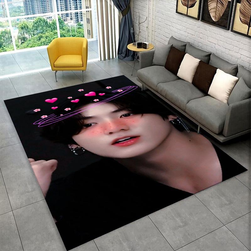 Kpop B-BTS Чон Чонгук JK Ковер для Игровой Комнаты Спальни Гостиной Дивана Домашнего Декора, Детский Коврик Нескользящий Напольный Коврик Подарок