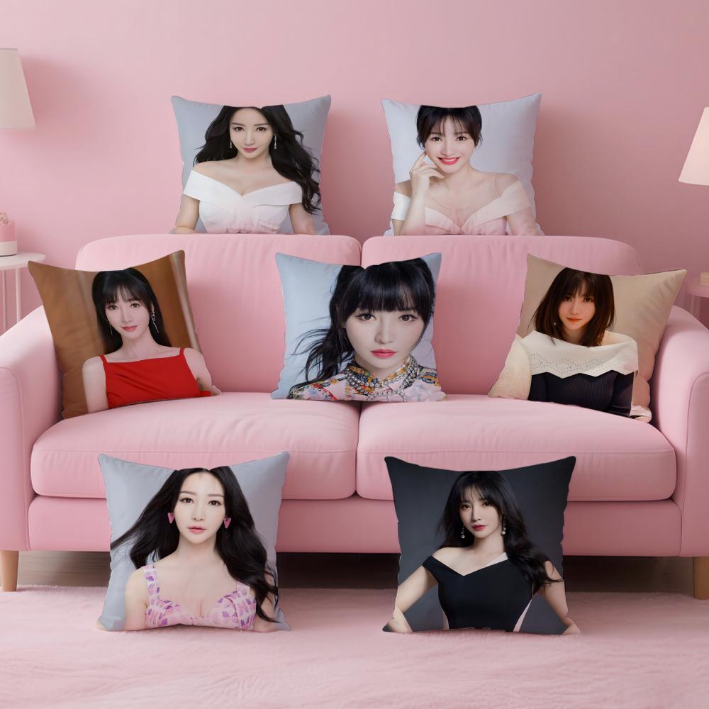 Popular fashion Chinese sexy actress LLiu Yan Cushion Cover Pillow Case Soft Friendly Fabric Concealed Zipper
