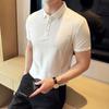 Летние хлопковые рубашки поло для мужчин, модные, облегающие, повседневные, деловые, короткие, Seeve, социальные, уличные, футболки, топы