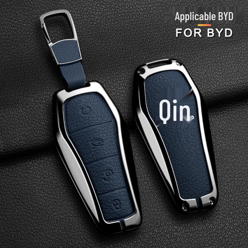 2023 BYD Qin Han EV DMI Чемпионское издание Чехол для ключа: Полная металлическая защита для мужчин и женщин