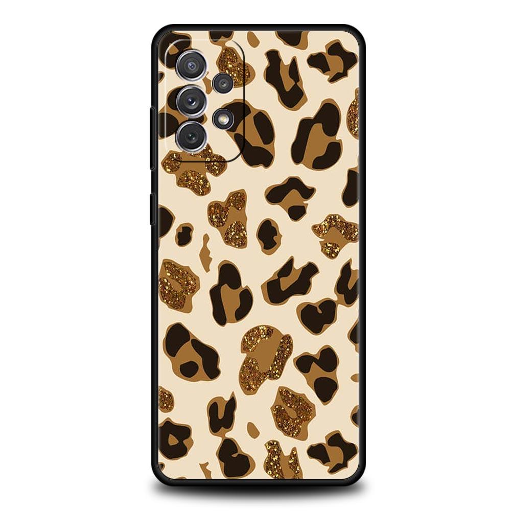 Модный Чехол для Телефона с Принтом Тигра и Леопарда Для Samsung A15 A13 A51 A71 A41 A31 A21S A03S A05 A35 A55 A23 A25 A33 A53 A73 5G Чехол