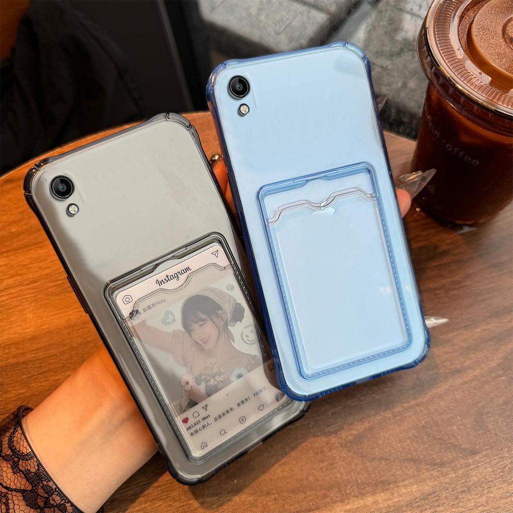 Чехол для телефона Vivo Y1s в стиле Ins со слотом для карт, защита четырех углов подушкой безопасности, противоударный защитный чехол