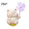 Car Interior Cute Decoration Cartoon Windmill with Soft Doll Rotary Ornament for Dashboard Macaron Color Decor Handlebar & Vent Solar/Manual Spin Fun