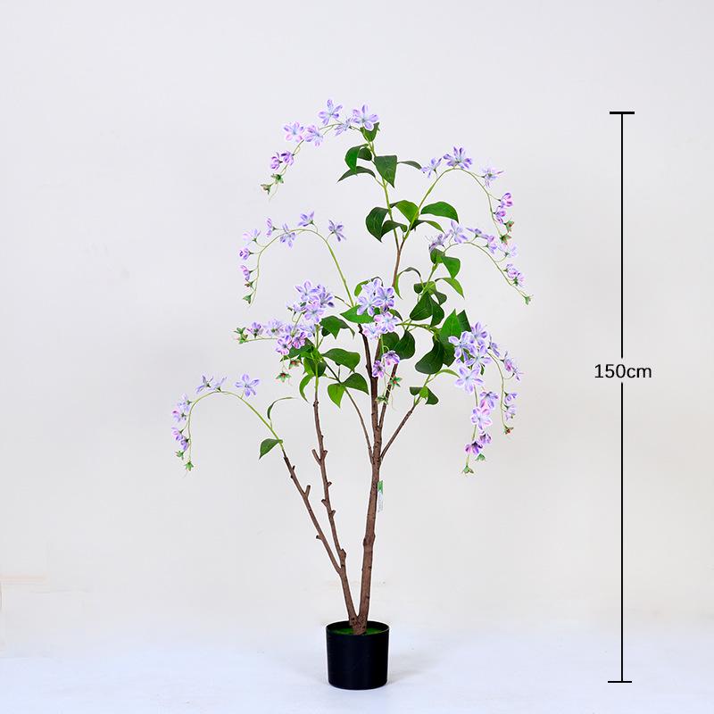 Nordic Style Faux Jasmine Indoor Decoration - Artificial Green Potted Plant Display