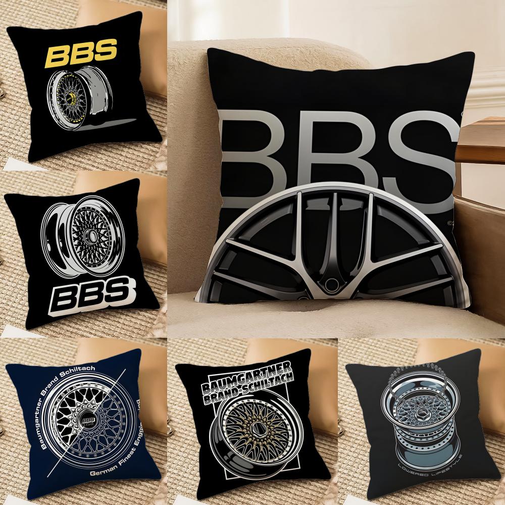 Stylish BBBSSB simple Cushion Cover Short plush Doublesided Print Square Throw Pillow Covers Sofa Home Cushion Decor
