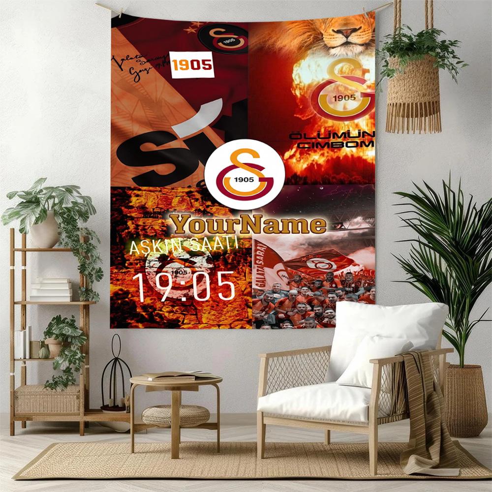 Galatasaray Custom Your Name Wall Decor Tapestry Art For Pet Memorial Birthdaywedding Party Backdrop Family Gift