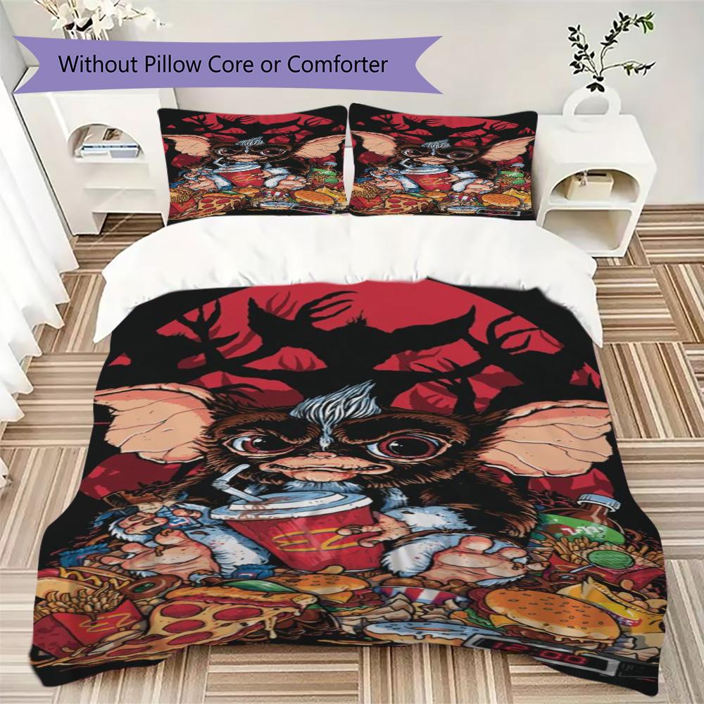Gremlins Pattern Bedding,Quilt Set Quilt Cover Pillowcase Home Birthday Gift (1*duvet cover+2*pillowcase,without core)ZSJT0917045