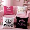 Letter Queen And King Pillow Case Safe Custom Photo Pillow, Anti-fade Brushed Fleece Cushion, Maternal & Infant Safe.