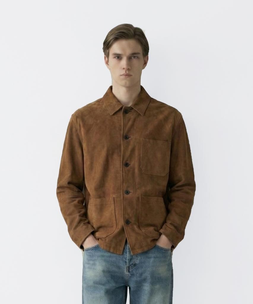 Pinblack Unisex French Goat Suede Jacket