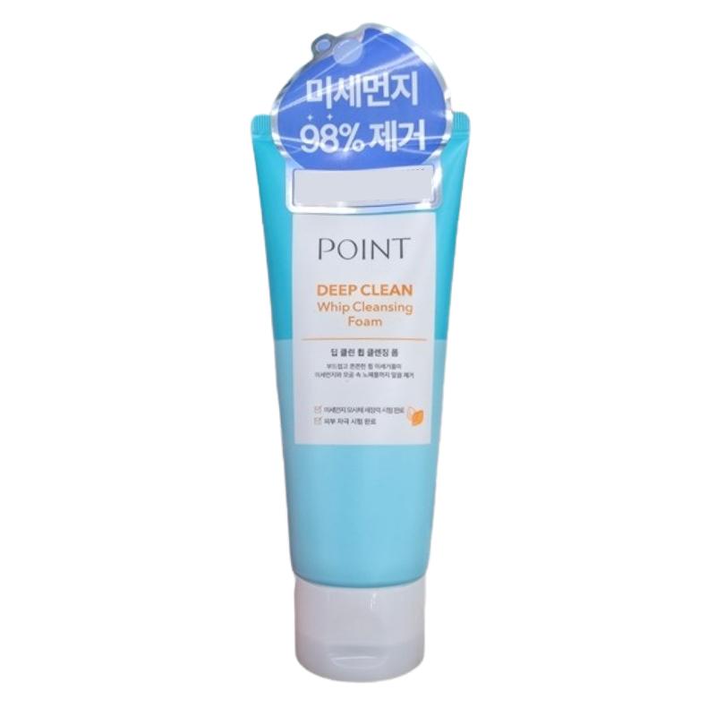 POINT Пенка для умывания Deep Clean Whip 100 г – Микро-нежная взбитая пена, Комплекс Zero-Dust™, Удаление макияжа и мелкой пыли, Мягкое средство для ежедневного очищения лица