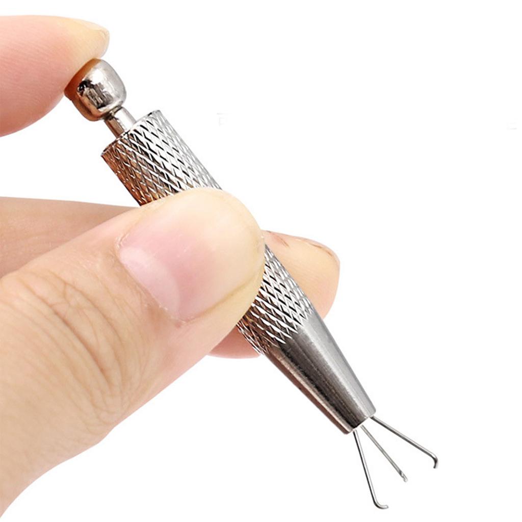 Инструмент для захвата бусин Зажим Пинцет для пирсинга тела с 4-мя лапками Пинцет-зубец Держатель для захвата шариков Плоскогубцы для захвата Изготовление ювелирных изделий