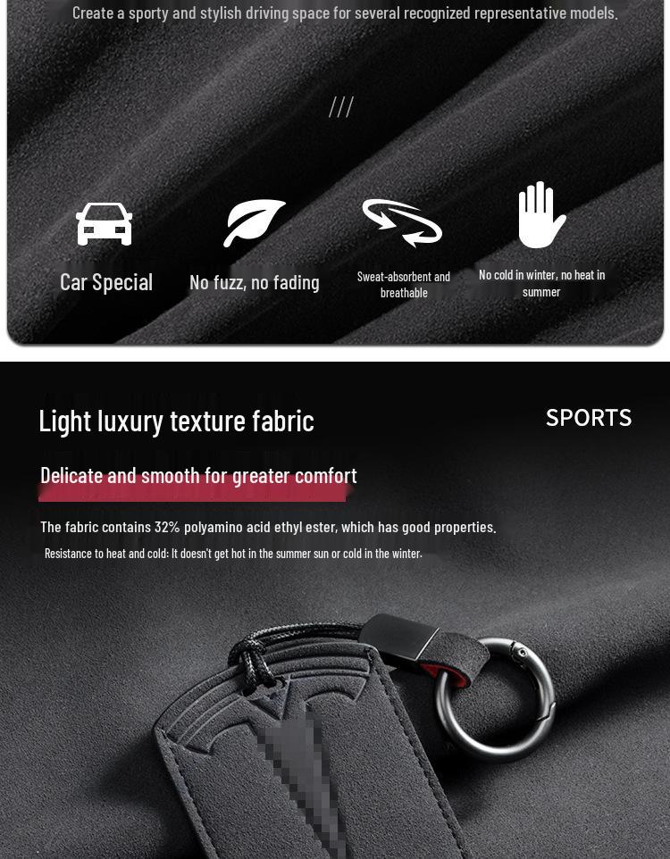 Держатель для ключ-карты Tesla для Model 3/Y - Стильная замшевая сумка для мужчин и женщин