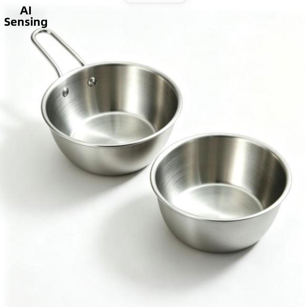 Household with Scale Cooking Mixing Bowl Large Capacity Stainless Steel Handle Bowl