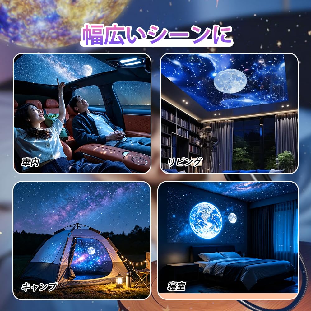 Starry Sky Projector Light with 10 Projection Angle USB LED Starry Projection Lamp for Bedroom and Room Films, 360° Adjustment, Powered, Projection,