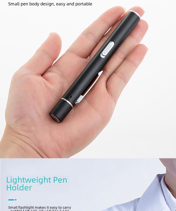 Rechargeable Mini Medical Flashlight for Nurses and Students - Portable Yellow & White Dual Light Pen Light
