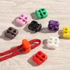 Multi-colors 4mm Bean Toggle Clip Apparel Shoelace Buckle Stopper Cord Lock Sportswear Accessories