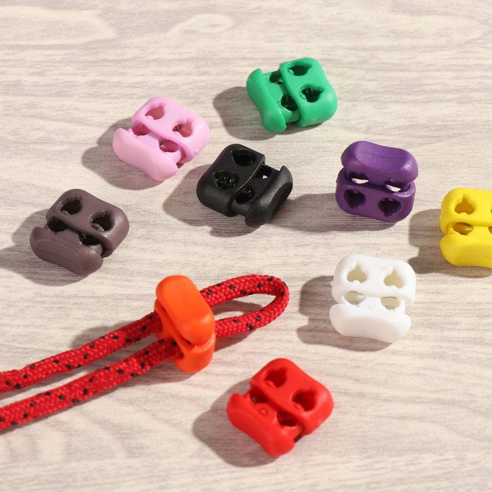 Multi-colors 4mm Bean Toggle Clip Apparel Shoelace Buckle Stopper Cord Lock Sportswear Accessories