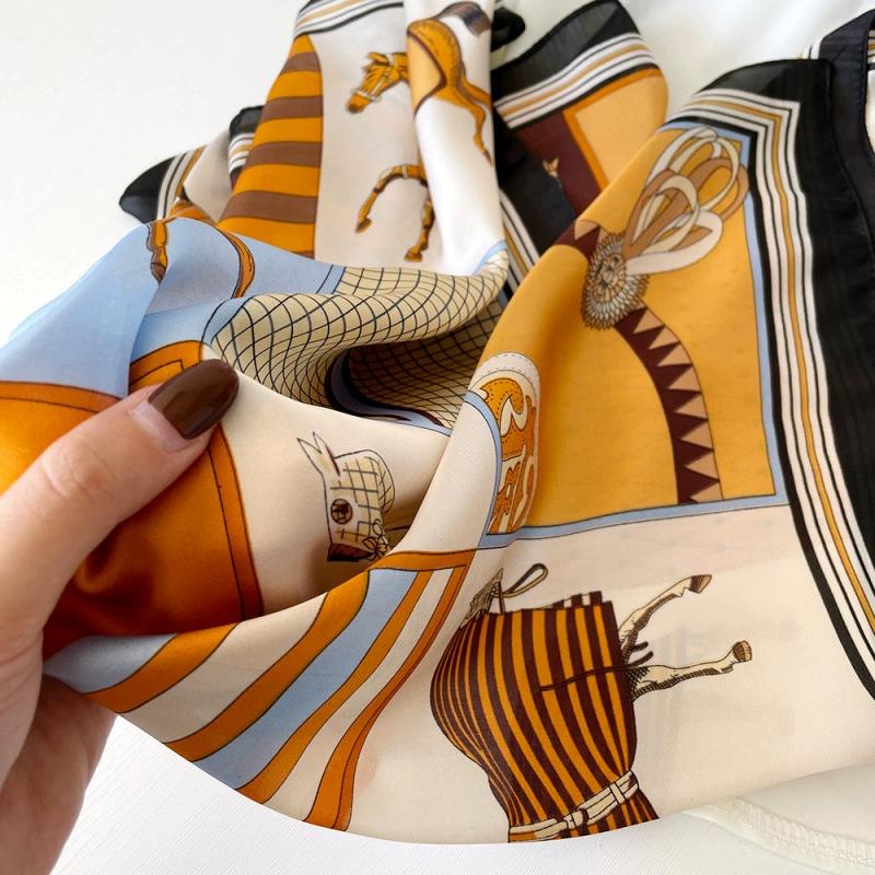 DKjiaFushi Fashion Square Silk Scarf