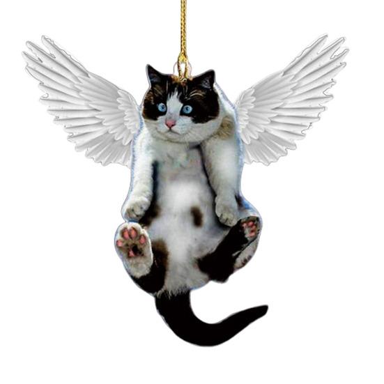1/6 шт. Подвеска для автомобиля, дизайн кошки, акриловое подвесное украшение со шнурком, аксессуар для подвешивания на зеркало заднего вида автомобиля с котенком