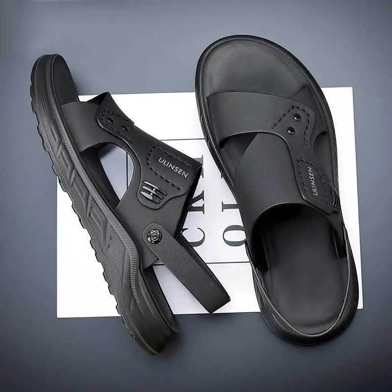 Мужские сандалии Лето 2024 Обувь для мужчин Уличные Стильные Купить Нескользящие Распродажа Дешевая Ликвидация Взрослые Высокое Качество Тренд 39