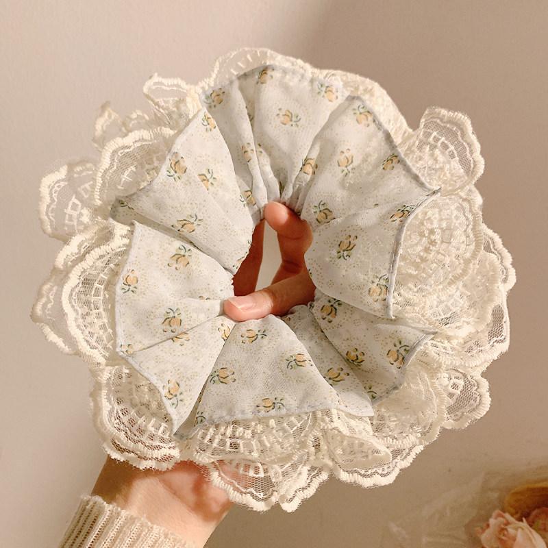 French-Korean Double-Layer Ballet Lace Extra Large Hair Scrunchie