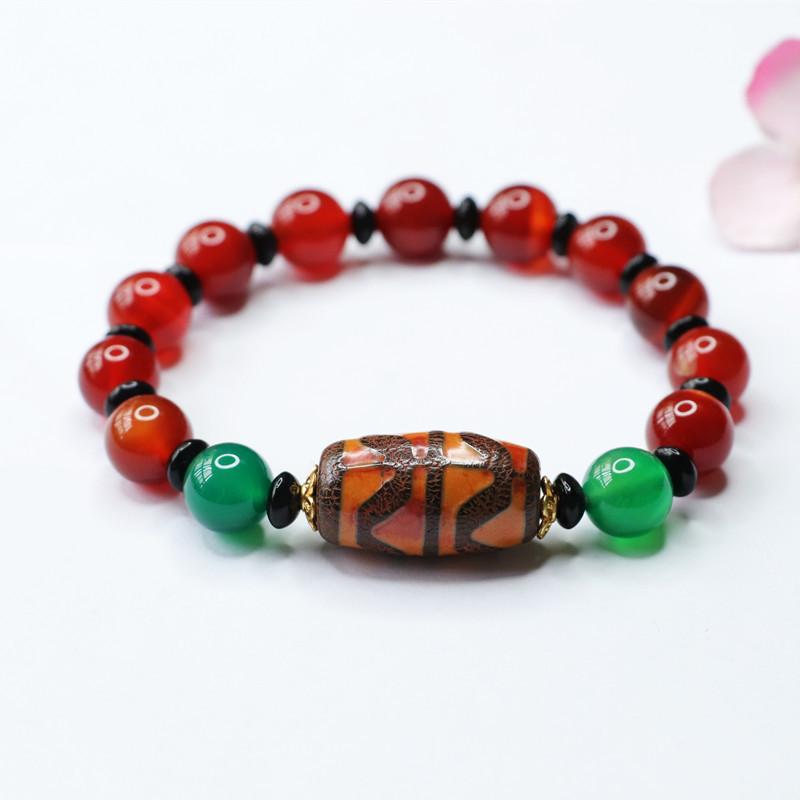 2026 Tooth Tibet Beads Bracelet Red Agate Chalcedony Factory Live Delivery S2032204