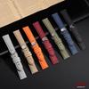 20/22mm Sailcloth Watch Strap Nylon+Leather Watchband Waterproof Sport Quick Release Wristband Butterfly Clasp Bracelet for Men
