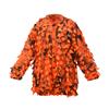 3D Leaf Pattern Camouflage Clothing - Orange Ghillie Suit for Outdoor Activities like Fishing, Bird Watching, and Field Observation.