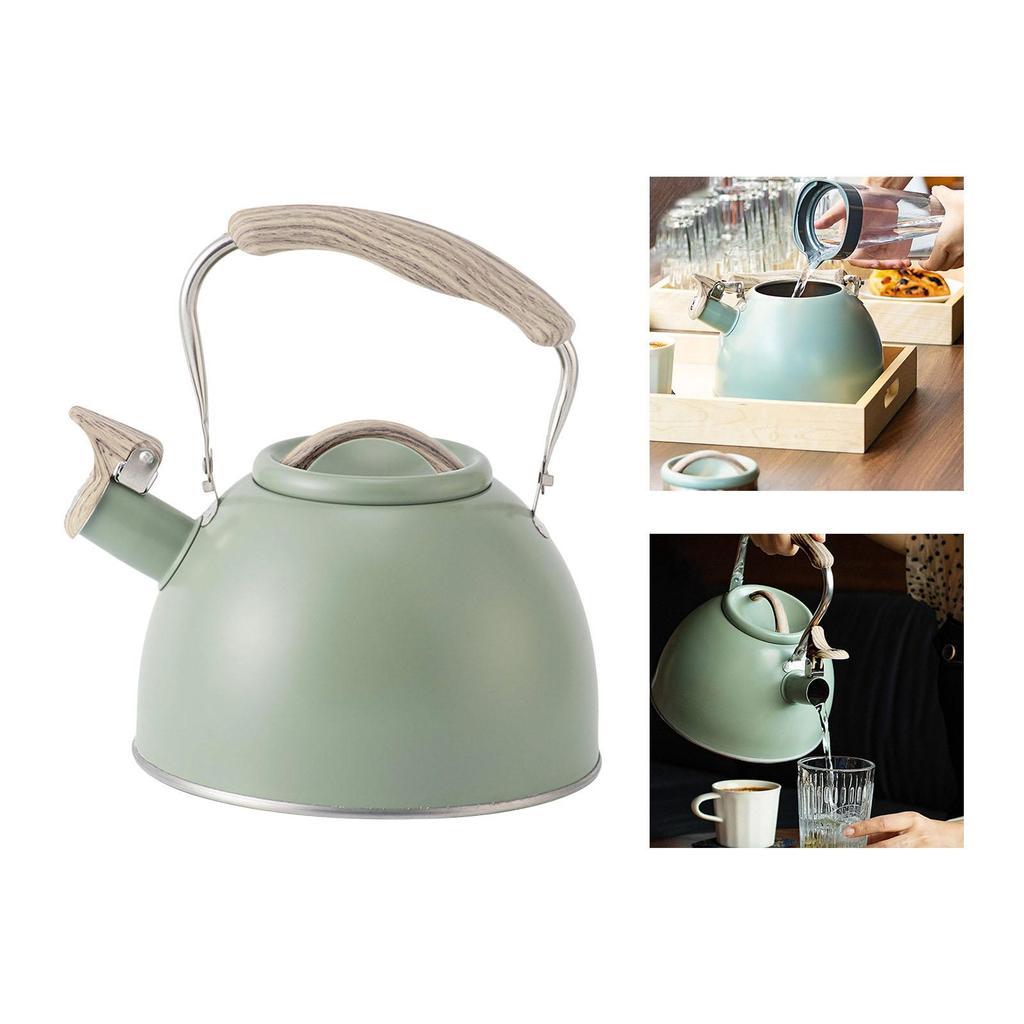 Чайник со свистком 3 л Чайник большой емкости с деревянной ручкой Посуда Чайник для кухни Походы Путешествия Кипячение воды
