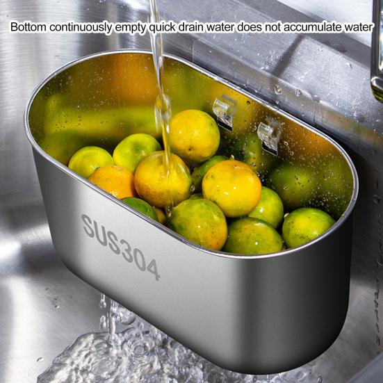Stainless Steel Sink Drain Basket Rustproof Corrosion Resistant Efficient Filtering Kitchen Organizer Corner Sink Strainer