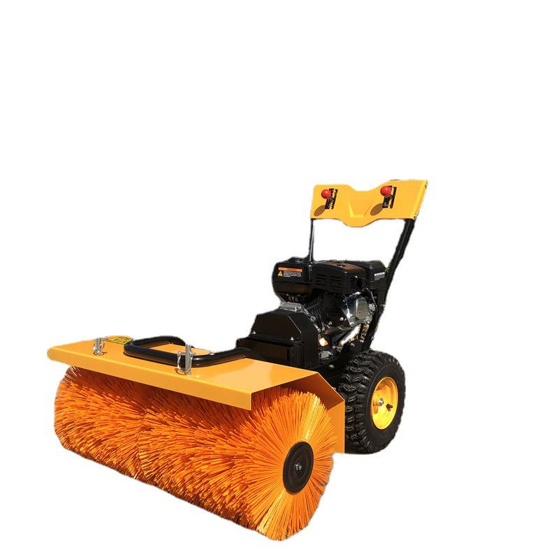 Compact Gas-Powered Multi-Purpose Snow Sweeper with Roller Brush for Parks and Properties