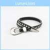 Trendy Womens Faux Leather Belt With Water Diamond Embellishments For Jeans And Lounge Wear