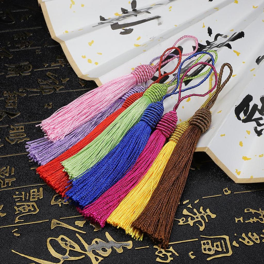 10Pcs Polyester Silk Tassel Fringe Trim 15cm Long Cotton Tassel For Wedding Home Decoration